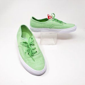 NWT Vans Unisex Womens 7.5 Mens 6 Lime Green Canvas Lace Up Sneakers Shoes Skate